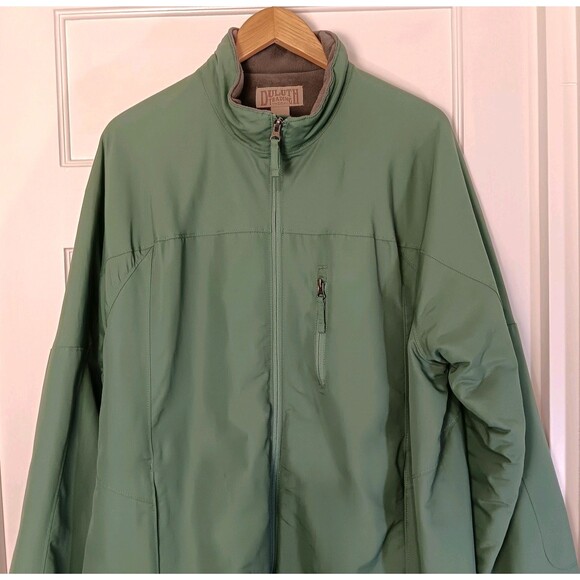 Duluth Trading Jacket Coat Men XLT Tall Green Barn Chore Fleece Lined Insulated - Picture 6 of 11